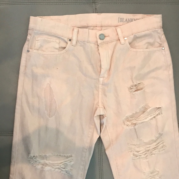 BLANK NYC Pink Distressed Boyfriend Jeans size 27 - Picture 3 of 8